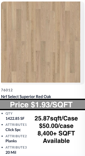 NRF Select Superior Red Oak